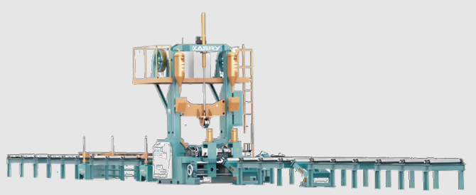 Integrated tack-welding and straightening machine