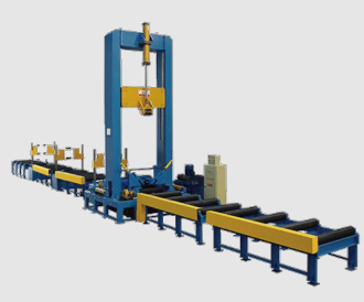 Heavy steel H-beam assembly machine